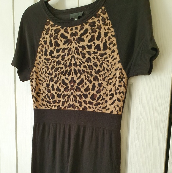 Leopard Mini Sweater Dress - Picture 2 of 3